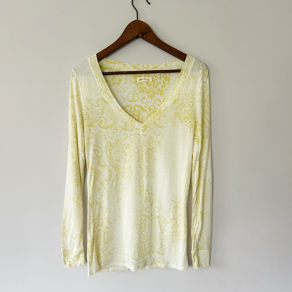NWOT Women’s Martin + Osa Burnout Long sleeve Tee, Size Med